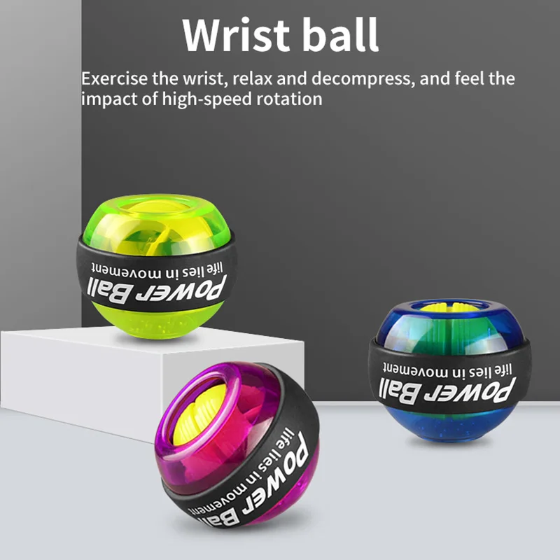 LED Wrist Ball Trainer Gyroscope Machine Fitness Strengthener Gyro Power Arm Exerciser Powerball Exercise | Спорт и развлечения