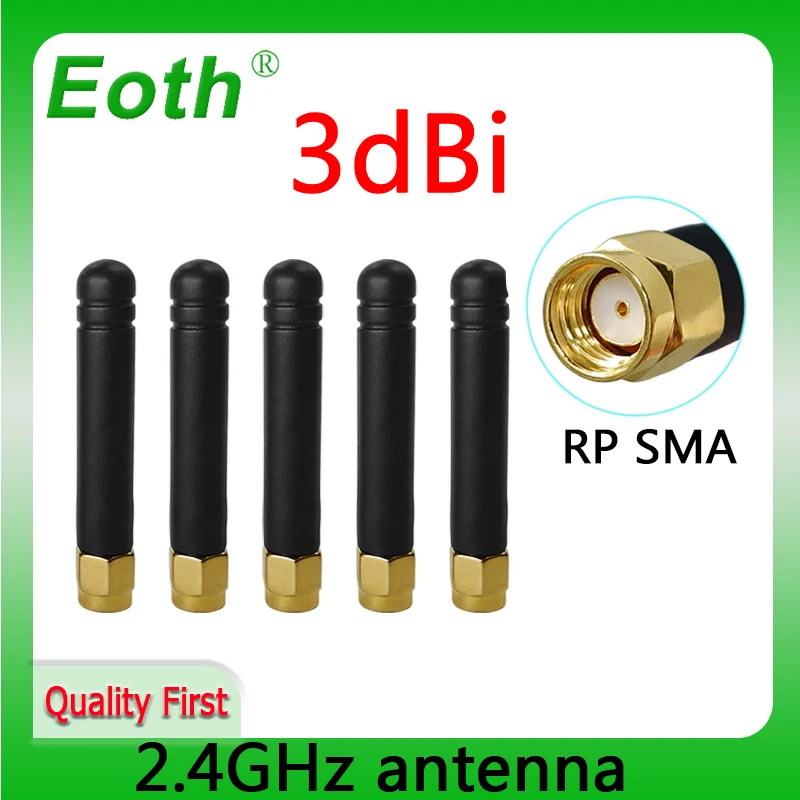 

EOTH 2.4g antenna 3dbi sma female wlan wifi 2.4ghz antene pbx iot module router tp link signal receiver antena high gain