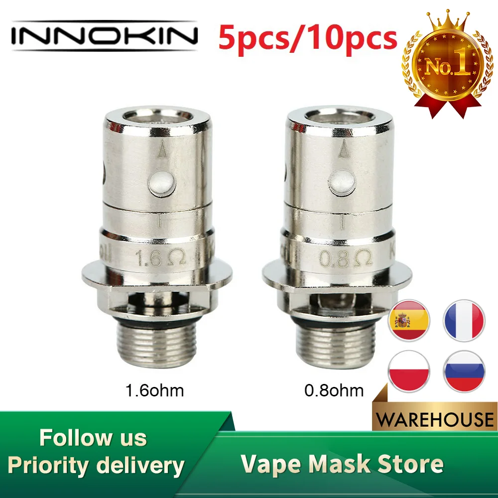 Оригинальный 5 шт. Innokin Зенит сменный кулер для катушки 1.6 Ом/Теплее 0.8ом сердечник