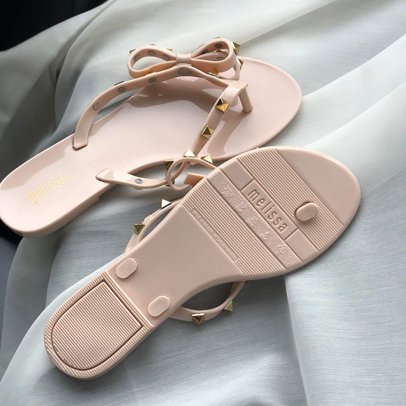 melissa studded flip flops