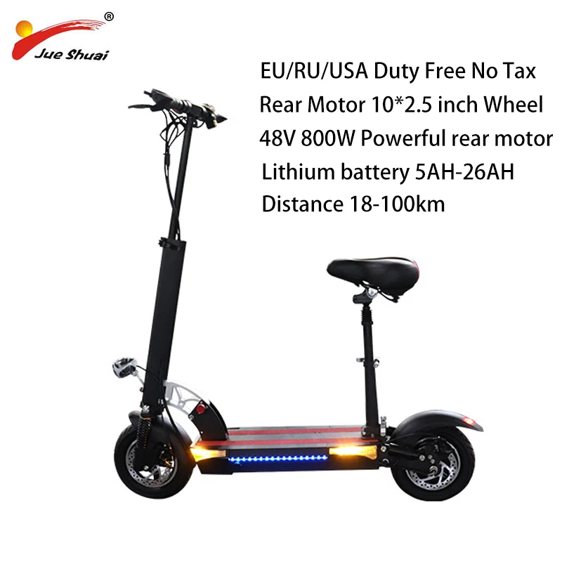 

48V 800w long distance 100km lithium battery electric scooter 10inch powerful electe electrique adulte patinete electrico adulto