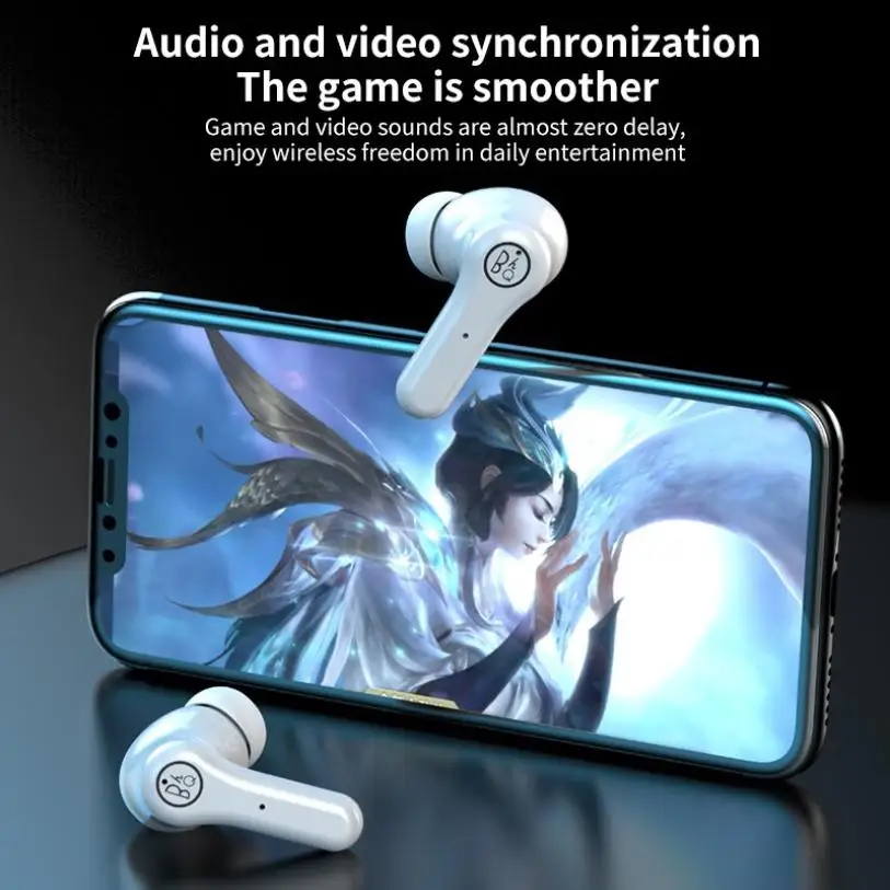 Original HBQ ANC Pro Bluetooth V5.1 Headset Active Noise Cancelling LED Display Mini Wireless Touch Control Earbuds TWS Earphone
