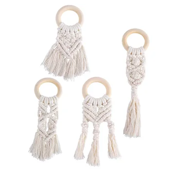 4pcs Tassel Wood Grinder Teeth Grinding Toy Hand Grasp Toy Infant Teether for Infant Baby Newborn Toddler
4pcs Tassel Wood Grinder Teeth Grinding Toy Hand Grasp Toy Infant Teether for Infant Baby Newborn Toddler
