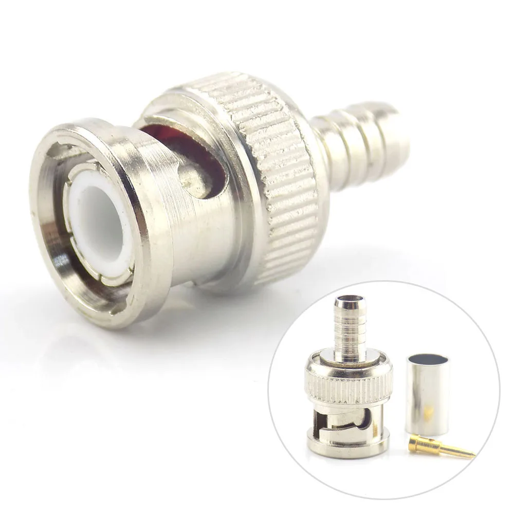 10pcs BNC Male Connector 3 in 1 Crimp to Coaxial RG59 Cable bnc connector for cctv ip camera video camaras K18
10pcs BNC Male Connector 3 in 1 Crimp to Coaxial RG59 Cable bnc connector for cctv ip camera video camaras K18