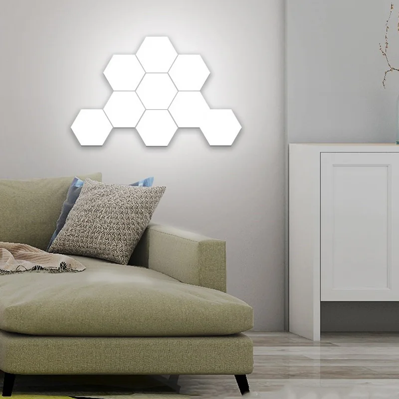 

Nanoscale Adsorption Technology / Simple Installment Stitching Hand Touch Bright Modular Hexagonal Wall Light