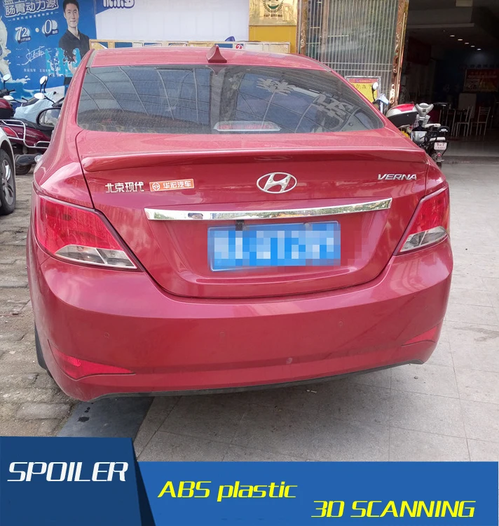 Спойлер для accent Verna высококачественный спойлер из АБС пластика заднего крыла
