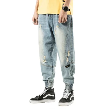 2020 Men Jeans Stretch Destroyed Ripped Design Fashion Ankle Zipper Taper Skinny Jeans Male Elastic Waist Trousers Sweatpants
2020 Men Jeans Stretch Destroyed Ripped Design Fashion Ankle Zipper Taper Skinny Jeans Male Elastic Waist Trousers Sweatpants