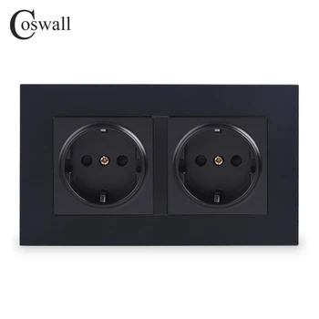 Coswall Simple Style PC Panel Double EU Russia Spain Wall Socket Grounded With Children Protective Door White Black Grey Gold
Coswall Simple Style PC Panel Double EU Russia Spain Wall Socket Grounded With Children Protective Door White Black Grey Gold