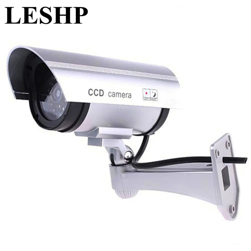 

LESHP CA-11 Monitor Security Guard Simulation Surveillance Bullet Camera Outdoor Indoor Dummy IR Camera with Red flashing light