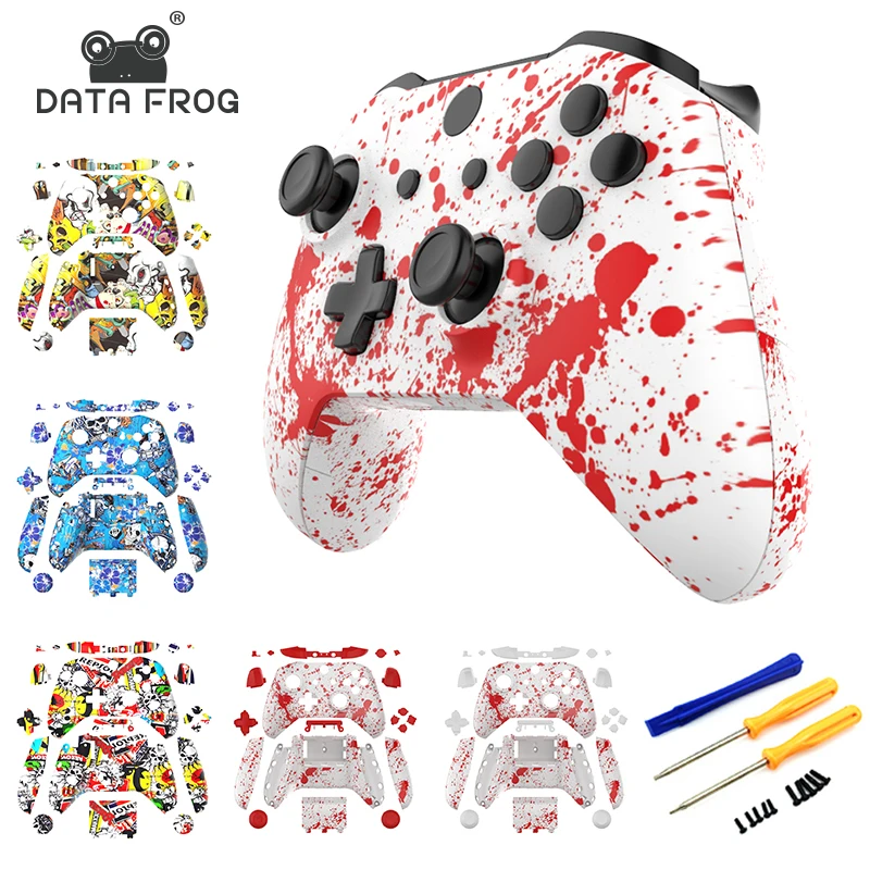 

Data Frog Control Housing For Xbox One S Controller Shell Blood Splatter Repair Full Shell For Xbox One Slim Accessories