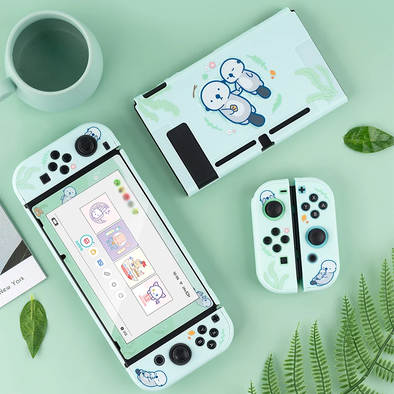 

For Nintendo Switch Protective Shell PC Hard Cover Cute Sea Otter Shiba Inu Case For Nintendo Switch NS Game Controller Shell
