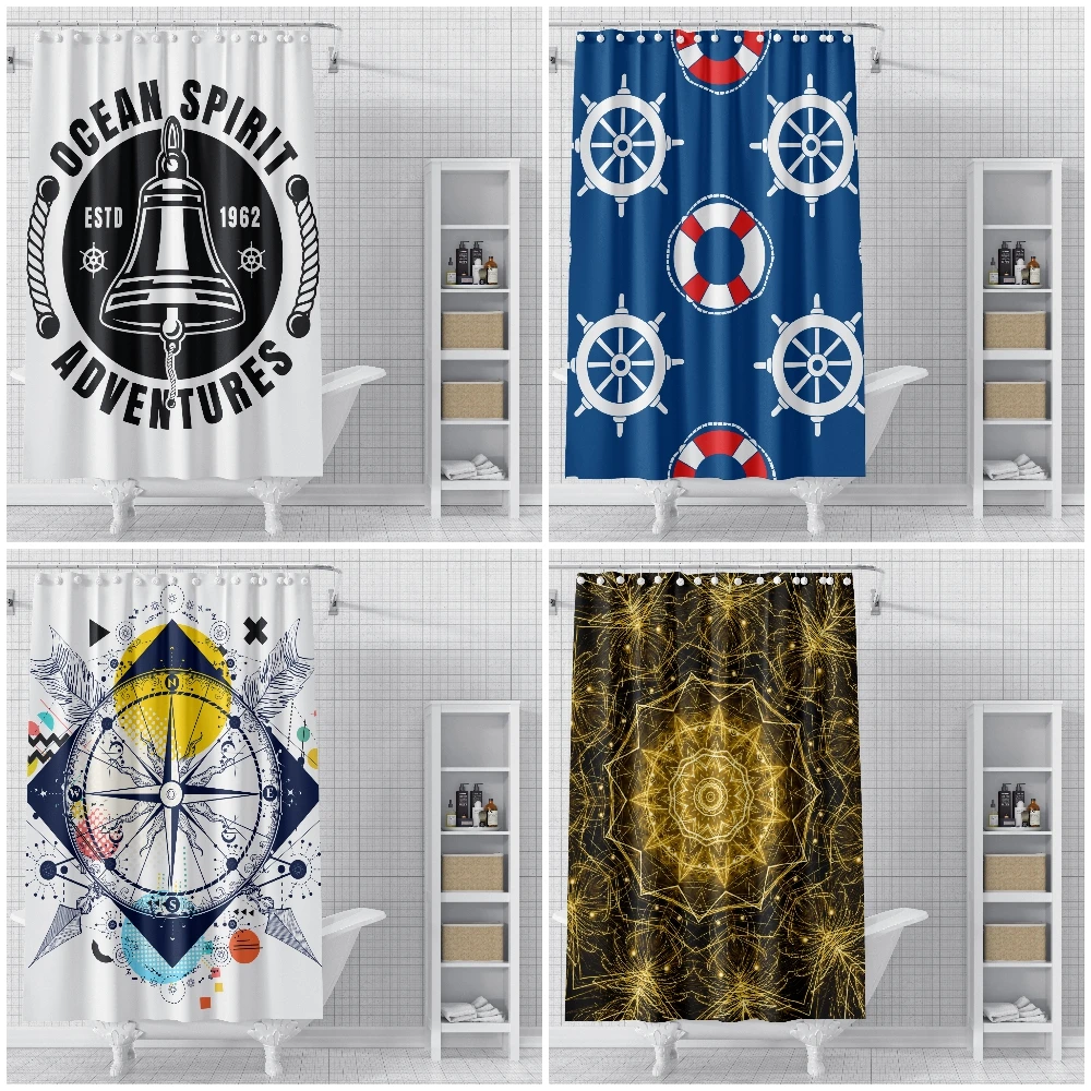 Compass Pattern Bath Curtains Cartoon Rudder Shower Curtain Waterproof Bathroom Curtains With Hooks Bathroom Decor Curtains
Compass Pattern Bath Curtains Cartoon Rudder Shower Curtain Waterproof Bathroom Curtains With Hooks Bathroom Decor Curtains