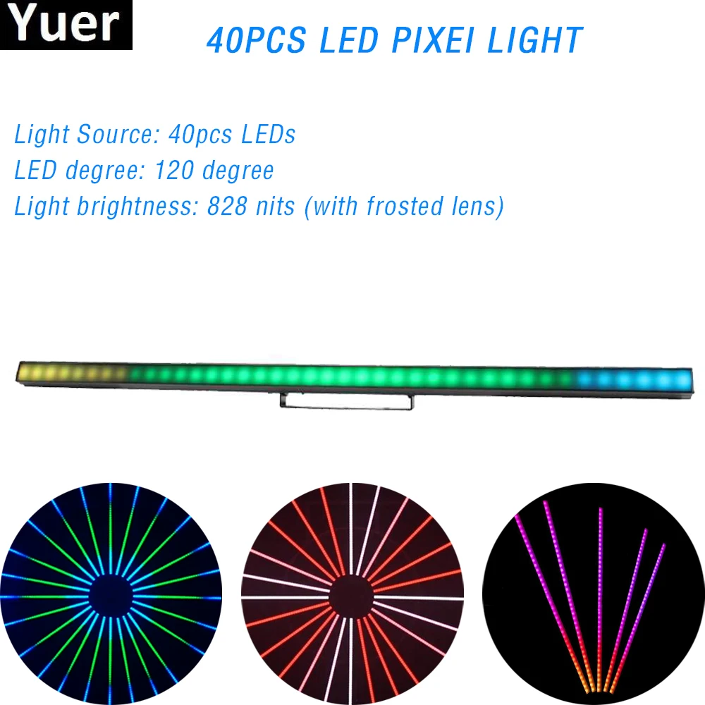 40X0.5W RGB Led Pixel Strip Light RJ45 Connector DMX 512 ArtNet KlingNet Control Frosted Effect DJ Disco Stage Light 828 Nits
40X0.5W RGB Led Pixel Strip Light RJ45 Connector DMX 512 ArtNet KlingNet Control Frosted Effect DJ Disco Stage Light 828 Nits