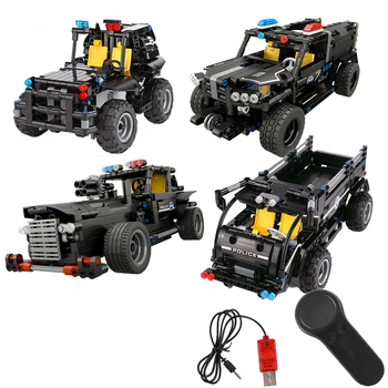 13005 13006 13007 13008 Technic Car Toys USB Remote Control SWAT Car Set Blocks Bricks Assembled DIY Birthday Educational Toys 
13005 13006 13007 13008 Technic Car Toys USB Remote Control SWAT Car Set Blocks Bricks Assembled DIY Birthday Educational Toys