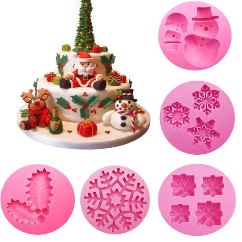 VFGTERTE 5Pcs Christmas Snowflake Snowman Shape Silicone Mold Cake Molds Chocolate Decoration Fondant Kitchen Cooking Tool
VFGTERTE 5Pcs Christmas Snowflake Snowman Shape Silicone Mold Cake Molds Chocolate Decoration Fondant Kitchen Cooking Tool