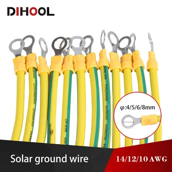 Solar Earth Wire With Terminal 14/12/10 AWG Yellow Green Grounding Wire BVR Flexible Copper Wire Solar panel bridging connector
Solar Earth Wire With Terminal 14/12/10 AWG Yellow Green Grounding Wire BVR Flexible Copper Wire Solar panel bridging connector