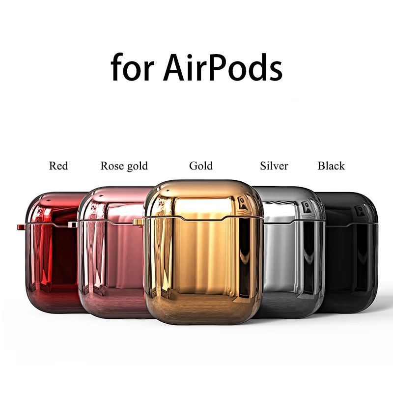 Luxury Plating Earphone Box for Airpods Case Protective Case for Airpods Cover TPU Soft Rubber Shell with Hook
Luxury Plating Earphone Box for Airpods Case Protective Case for Airpods Cover TPU Soft Rubber Shell with Hook