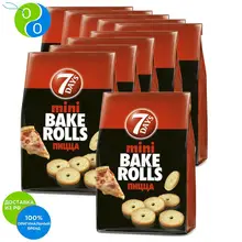 Сухарики мини 7DAYS Bake Rolls с приправой пицца 80г 10 упаковок|Крекеры