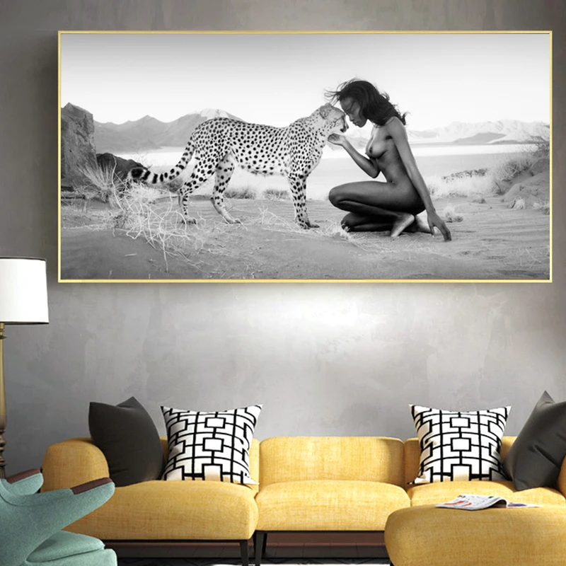 Black Woman with Cheetah Canvas Art Posters and Prints Wild Nordic Animals Landscape Canvas Paintings on The Wall Art Pictures
Black Woman with Cheetah Canvas Art Posters and Prints Wild Nordic Animals Landscape Canvas Paintings on The Wall Art Pictures