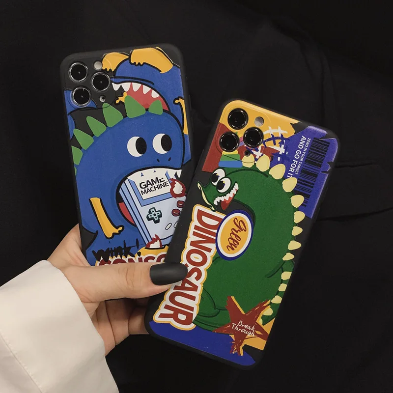 Чехол для телефона с динозавром 2020 iphone 11 12 pro max 13 mini 7 xs xr 8 x plus Матовый Мягкий