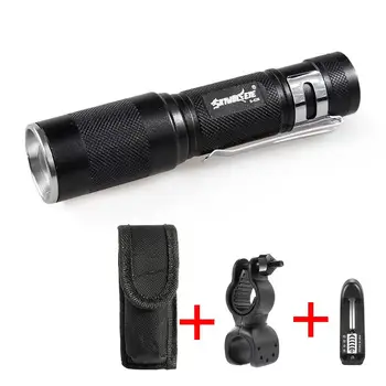 Portable Skid-proof Q5 Flashlight Zoomable Outdoor Torch Light 3 Modes with Bicycle Holder Clip Battery Charger Torch Pouch
Portable Skid-proof Q5 Flashlight Zoomable Outdoor Torch Light 3 Modes with Bicycle Holder Clip Battery Charger Torch Pouch