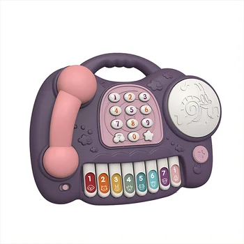 3 In 1 Children Multifunctional Musical Telephone Toy Electronic Keyboard Drum Early Educational Development Toys -Purple Orange
3 In 1 Children Multifunctional Musical Telephone Toy Electronic Keyboard Drum Early Educational Development Toys -Purple Orange