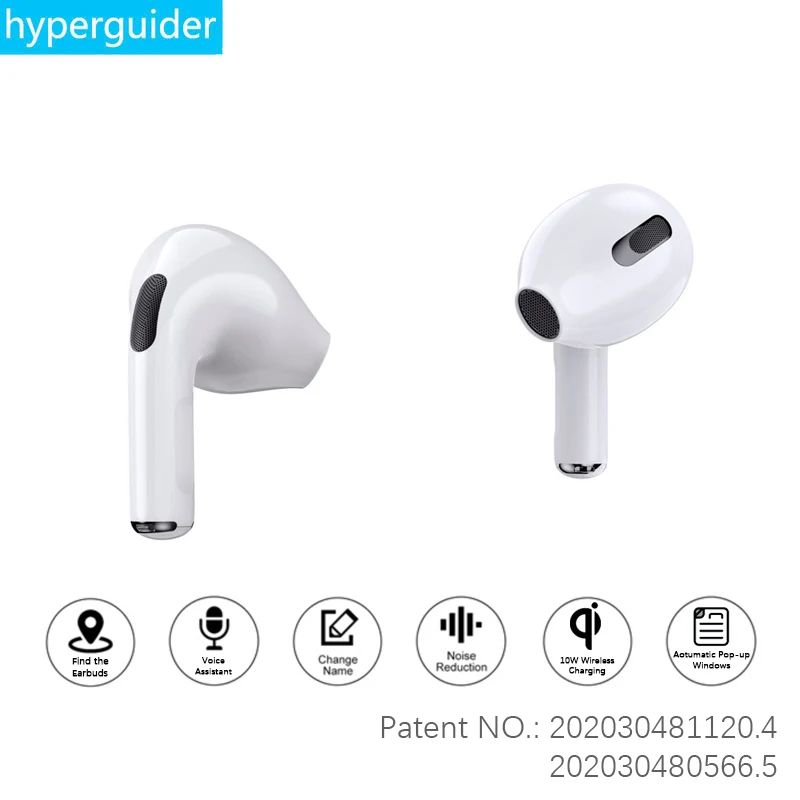 hyperguider TWS Earbuds Binaural Earphone Wireless charge 10W Automatic pop-up matching windows Built-in infrared optical sensor
hyperguider TWS Earbuds Binaural Earphone Wireless charge 10W Automatic pop-up matching windows Built-in infrared optical sensor