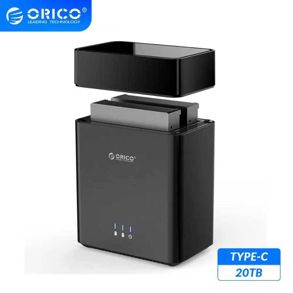 Док-станция для жесткого диска ORICO DS Series 2 Bay 3 5 дюйма Type C Магнитный чехол до ТБ с