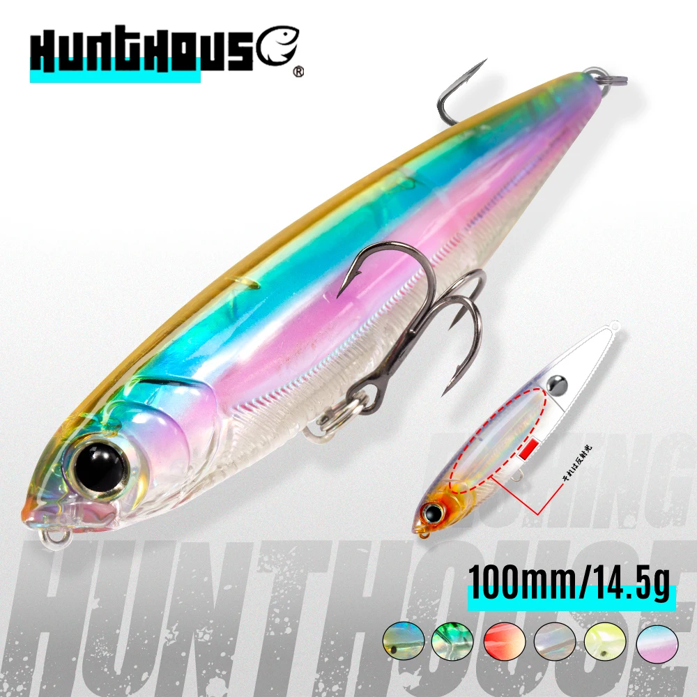 Hunthouse 3DR Pencil Topwater Fishing Lure 100mm 14.5g WTD Top Water Bait Surface Reflective Floating Fishing Lures For Seabass
Hunthouse 3DR Pencil Topwater Fishing Lure 100mm 14.5g WTD Top Water Bait Surface Reflective Floating Fishing Lures For Seabass