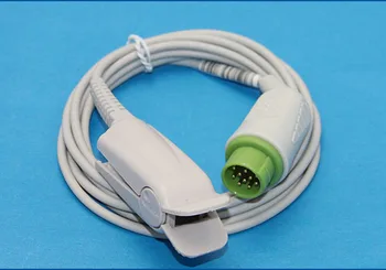 Bruker 12Pin Adult Finger Clip Spo2 Sensor 3Meter TPU compatible