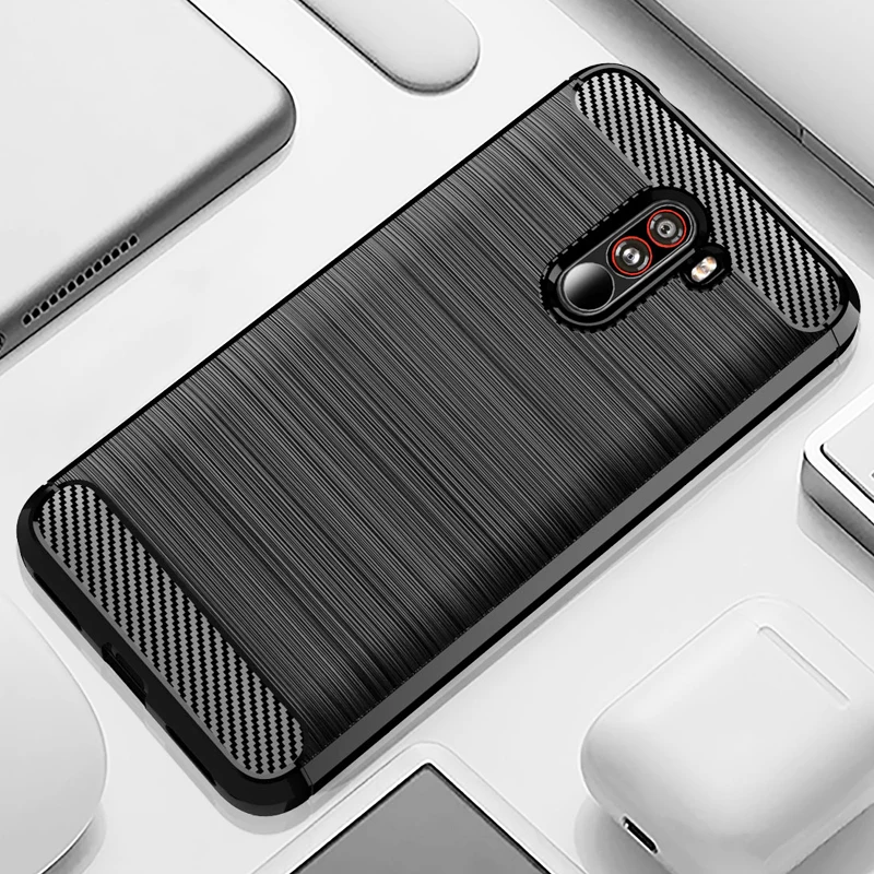 Чехол для Pocophone F1 чехол ZROTEVE Мягкий ТПУ силиконовый бампер из углеродного волокна