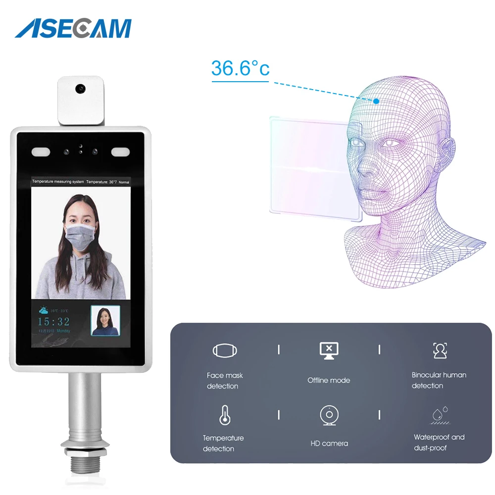 7inch Termal 1080P ip Facial Recognition Camera Thermal infrared HD Human Body Temperature Detect Access Control
7inch Termal 1080P ip Facial Recognition Camera Thermal infrared HD Human Body Temperature Detect Access Control