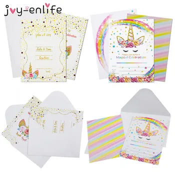 6pcs Unicorn Invitations Card Birthday Cards With Envelope Birthday Party Decorations Kids Baby shower Wedding Decor Card
6pcs Unicorn Invitations Card Birthday Cards With Envelope Birthday Party Decorations Kids Baby shower Wedding Decor Card