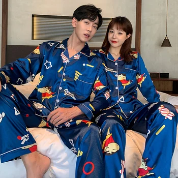 New Style Couples Pajamas Men Autumn Viscose Long Sleeve Trousers Home Wear Women's Korean-style Thin Type for Spring And Autumn
New Style Couples Pajamas Men Autumn Viscose Long Sleeve Trousers Home Wear Women's Korean-style Thin Type for Spring And Autumn