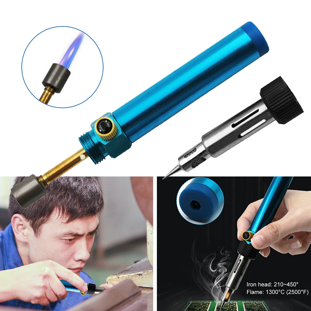 

Butane Gas Soldering Iron Cordless Welding Pen Burner Blow Butane Torch Soldering Iron Butane Tip Tool Welding Equipment Irons