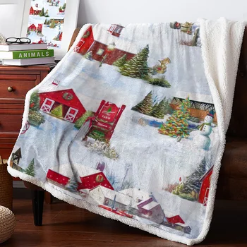 Christmas Farm Winter Snowman Throw Blanket Bedspread Coverlet Soft Warm Fleece Blanket Christmas Decor Blankets for Beds
Christmas Farm Winter Snowman Throw Blanket Bedspread Coverlet Soft Warm Fleece Blanket Christmas Decor Blankets for Beds