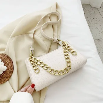 Crocodile Pattern Small Armpit Bags For Women 2020 Fashion Wild Chain Design Solid Color Shoulder Bags Women's Summer Handbags
Crocodile Pattern Small Armpit Bags For Women 2020 Fashion Wild Chain Design Solid Color Shoulder Bags Women's Summer Handbags