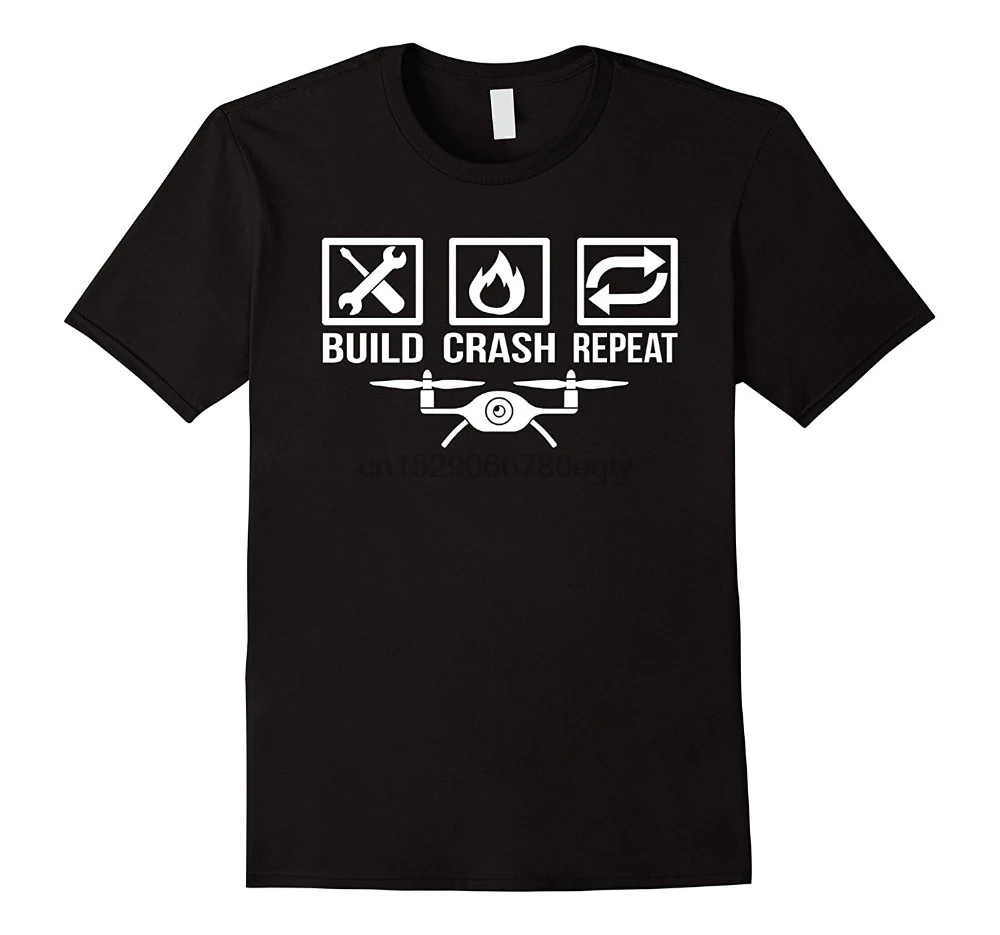 Brand New 2019 Summer Mens Short Sleeve Build Crash Repeat Funny Drone Quadcopter Hobby T-Shirt Tee
Brand New 2019 Summer Mens Short Sleeve Build Crash Repeat Funny Drone Quadcopter Hobby T-Shirt Tee