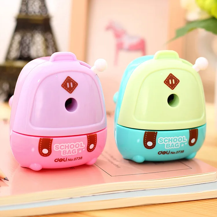 Deli 0738 Cute School Bag Modeling Pencil Shapper Pencil Sharpener Hand-cranking Pencil Sharpener Pink/Blue Wholesale
Deli 0738 Cute School Bag Modeling Pencil Shapper Pencil Sharpener Hand-cranking Pencil Sharpener Pink/Blue Wholesale