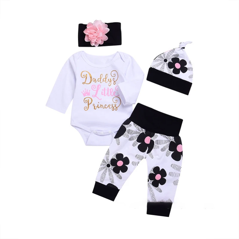 4PCS Newborn Baby Girls Clothing Set Long Sleeve Tops Romper Pants Hat Outfits Cotton Baby Girl Clothing Toddler Baby Clothes
4PCS Newborn Baby Girls Clothing Set Long Sleeve Tops Romper Pants Hat Outfits Cotton Baby Girl Clothing Toddler Baby Clothes