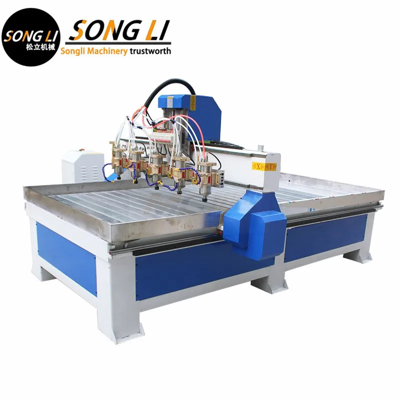 Фото Songli 1300*2500mm light stone machine 5.5kw high power cnc router carving and cutting of aluminum plate | Инструменты