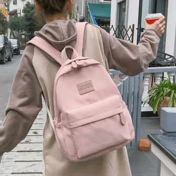 Pink Backpack Waterproof Nylon Women Travel Backpacks Solid Japanese style School Bag for Teenage Girls With Chinese characters
Pink Backpack Waterproof Nylon Women Travel Backpacks Solid Japanese style School Bag for Teenage Girls With Chinese characters
