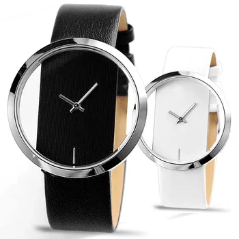 Unique Simple Style Transparent Dial Quartz Watch Leather Band Women Watch Black White Wristwatch relogio feminino
Unique Simple Style Transparent Dial Quartz Watch Leather Band Women Watch Black White Wristwatch relogio feminino