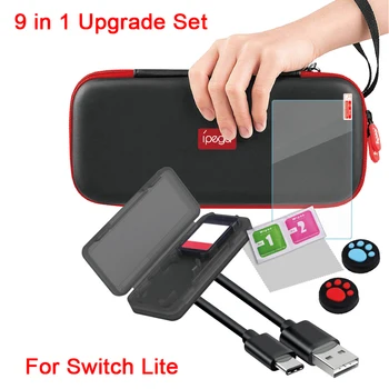 For Nintendo Switch Lite Accessories Bag + Game Card Box + Tempered Glass Film + Screen Cleaning Kit + Rocker Cap + Type-CCable
For Nintendo Switch Lite Accessories Bag + Game Card Box + Tempered Glass Film + Screen Cleaning Kit + Rocker Cap + Type-CCable