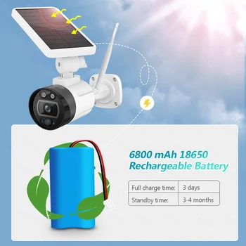 2MP Alexa Google Outdoor Solar Camera IP66 Movement Detection Security Camera wireless CCTV Camera Solar WiFi Camera Waterproof
2MP Alexa Google Outdoor Solar Camera IP66 Movement Detection Security Camera wireless CCTV Camera Solar WiFi Camera Waterproof