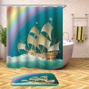 Rainbow printed shower curtain bathroom screen waterproof shower curtain with hook bathroom decoration
Rainbow printed shower curtain bathroom screen waterproof shower curtain with hook bathroom decoration