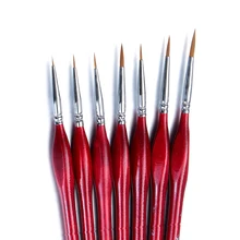 Manche en bois naturel Nylon cheveux crochet ligne stylo pinceaux dessin pinceau peinture stylo aquarelle calligraphie cadeaux Art fournitures(China)
