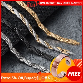 Vinterly Health Energy Bracelet Male Cross Stainless Steel Magnetic Bracelet Men Gold-color Chain Link Bracelet for Men Jewelry
Vinterly Health Energy Bracelet Male Cross Stainless Steel Magnetic Bracelet Men Gold-color Chain Link Bracelet for Men Jewelry