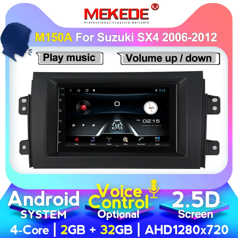 Фото MEKEDE 7-дюймовый Android 9. 0 4 + 64 для Suzuki SX4 1 10 0-2006 Автомагнитола мультимедийный