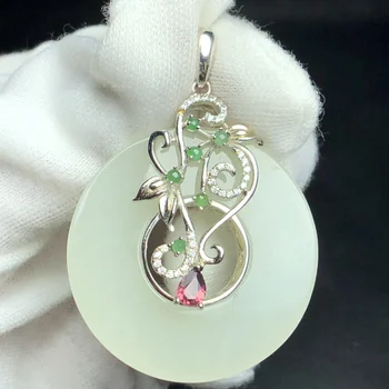Fine Jewelry Real 925 Steling Silver s925 Myanmer Origin 100% Natural Jade Gemstone Female Pendant Necklaces Christmas Gift
Fine Jewelry Real 925 Steling Silver s925 Myanmer Origin 100% Natural Jade Gemstone Female Pendant Necklaces Christmas Gift